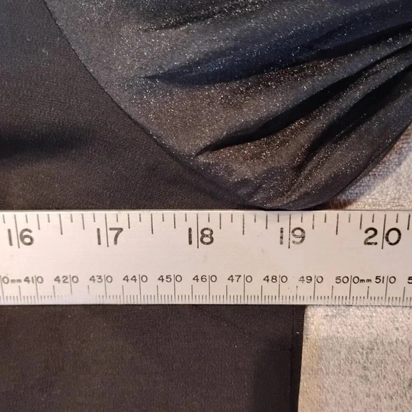 Ted Baker (London) NWOT Black Blouse Sheer 3/4 Balloon Sleeve Mock Neck  Size 2 - Picture 11 of 12